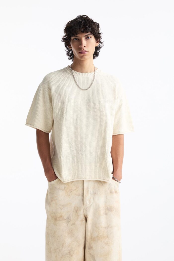 SHORT SLEEVE KNIT T-SHIRT