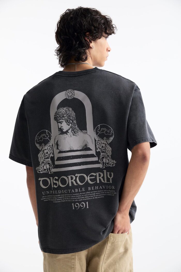 SHORT SLEEVE DISORDERLY SWEATSHIRT - Image 2