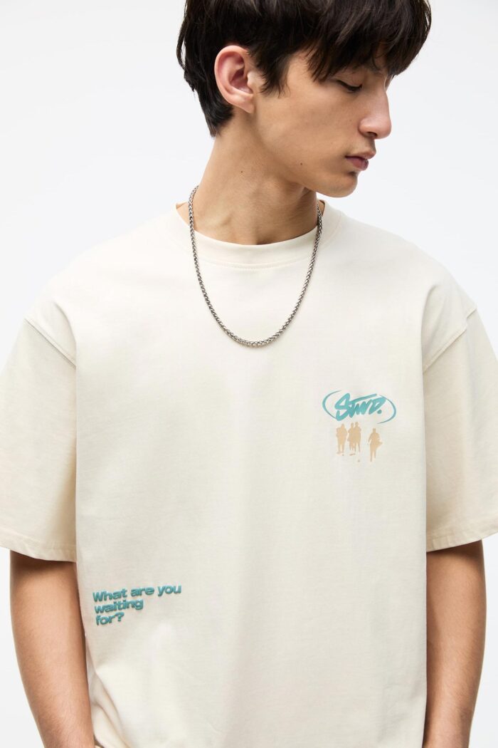 SHORT SLEEVE STWD T-SHIRT WITH SLOGANS - Image 3