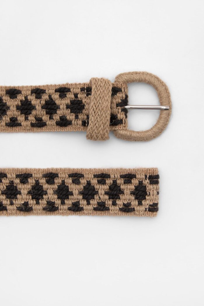 Geometric raffia belt - Image 3